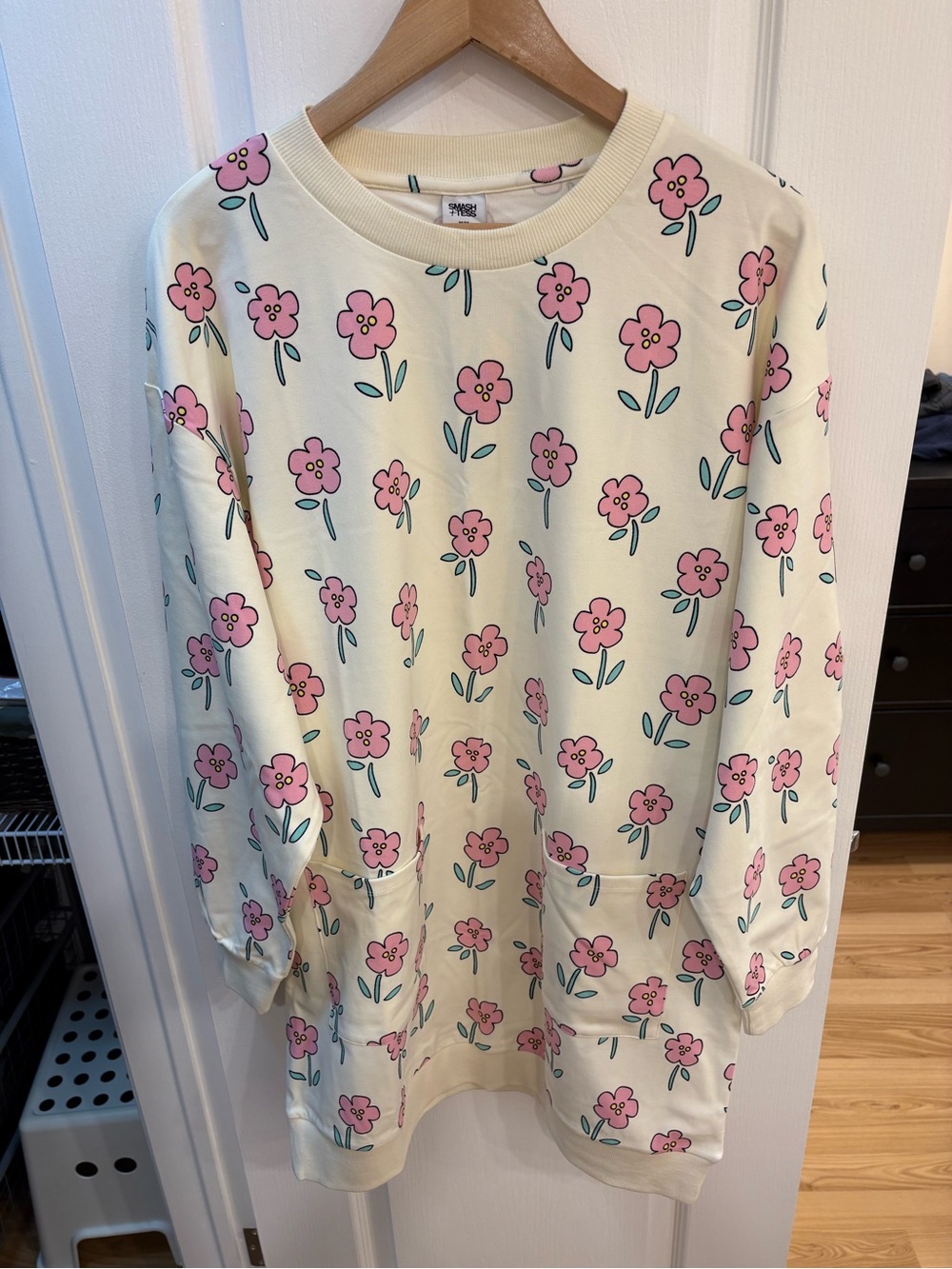 NWT Smash + Tess Fresh Floral Prospect Dress  in Cream/Pink Floral - Size M